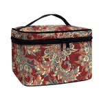 Brick Floral Bohemian Pattern Print Travel Makeup Bag