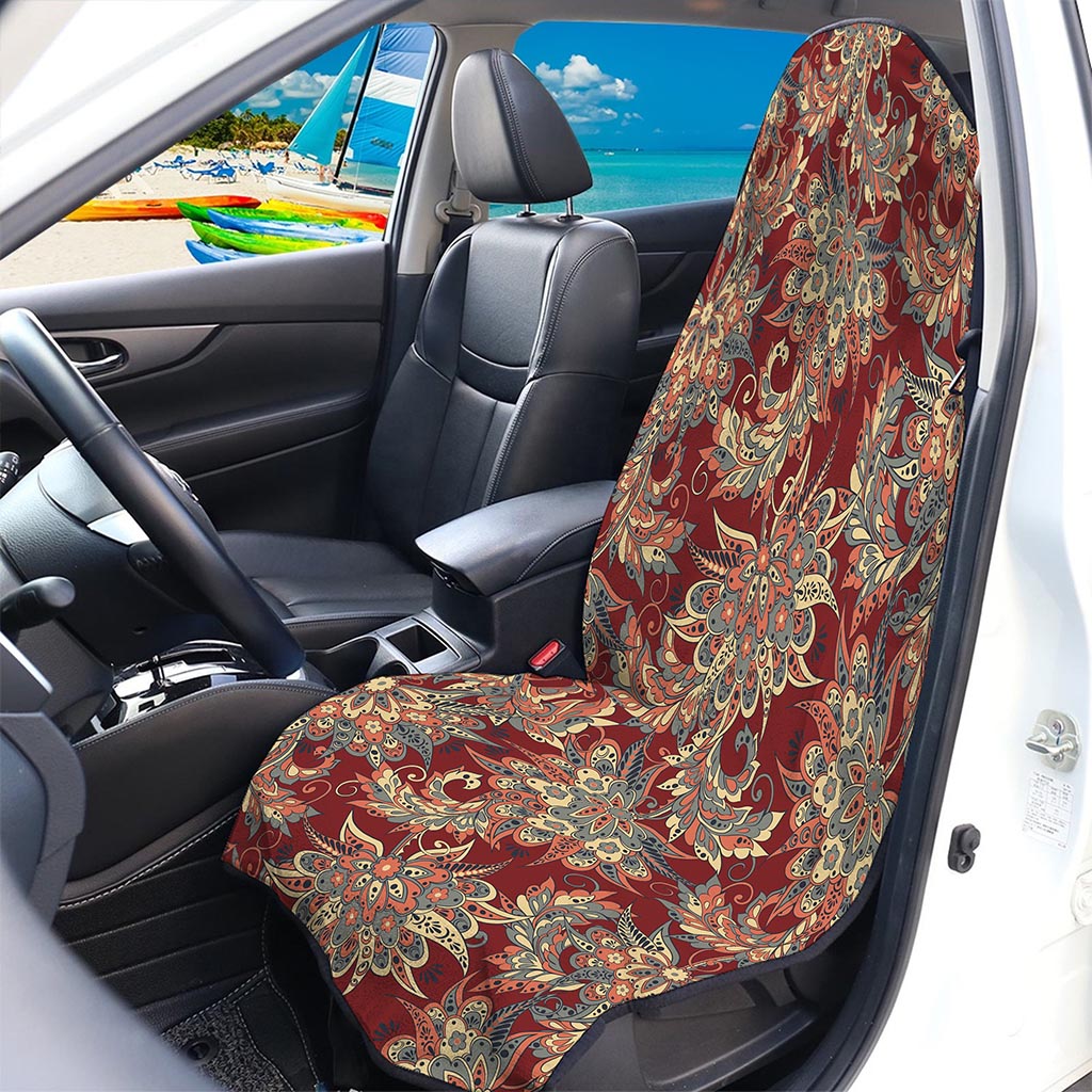 Brick Floral Bohemian Pattern Print Waterproof Car Seat Cover
