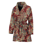 Brick Floral Bohemian Pattern Print Women's Bathrobe