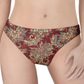 Brick Floral Bohemian Pattern Print Women's Thong
