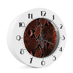 Brick Red Python Snakeskin Print Alarm Clock