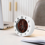 Brick Red Python Snakeskin Print Alarm Clock