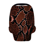 Brick Red Python Snakeskin Print Baby Seat Cover