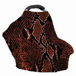 Brick Red Python Snakeskin Print Baby Seat Cover