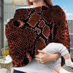 Brick Red Python Snakeskin Print Baby Seat Cover