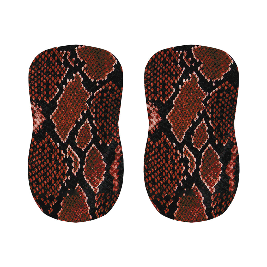 Brick Red Python Snakeskin Print Bar Stool Covers