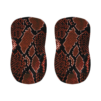 Brick Red Python Snakeskin Print Bar Stool Covers