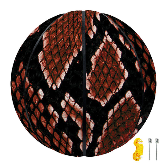 Brick Red Python Snakeskin Print Basketball