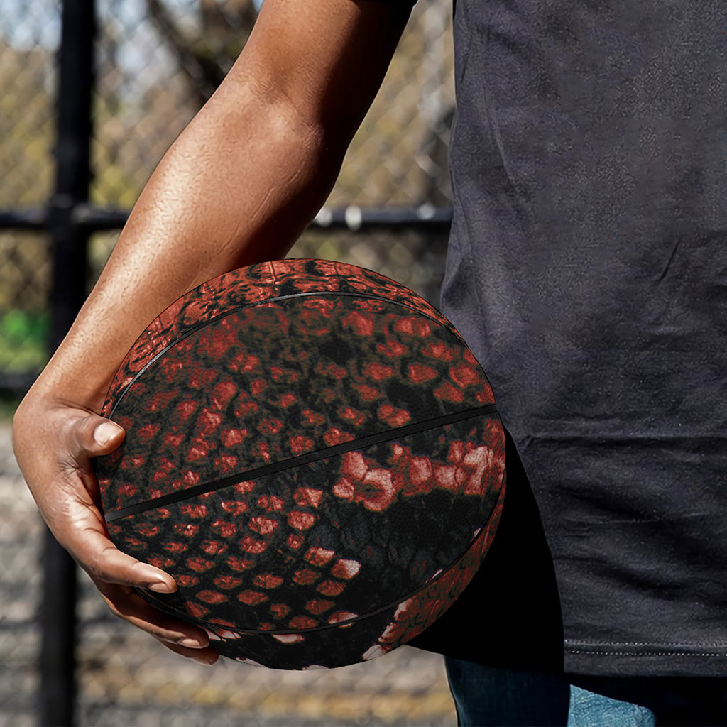 Brick Red Python Snakeskin Print Basketball