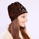 Brick Red Python Snakeskin Print Beanie