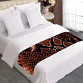 Brick Red Python Snakeskin Print Bed Runner