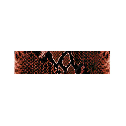 Brick Red Python Snakeskin Print Bed Runner