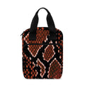 Brick Red Python Snakeskin Print Bible Tote Bag
