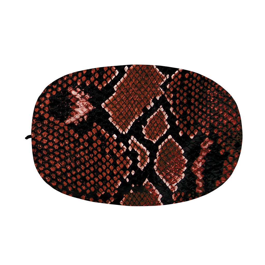Brick Red Python Snakeskin Print Car Side Mirror Covers