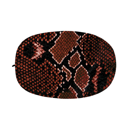 Brick Red Python Snakeskin Print Car Side Mirror Covers