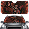 Brick Red Python Snakeskin Print Car Windshield Sun Shade