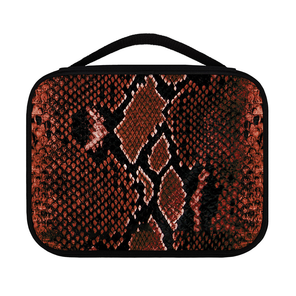 Brick Red Python Snakeskin Print Classic Bible Case