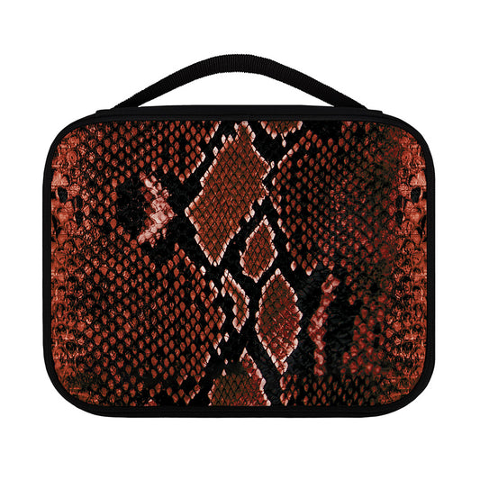 Brick Red Python Snakeskin Print Classic Bible Case