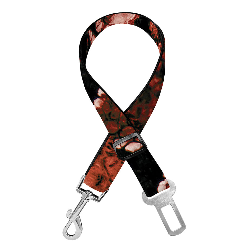 Brick Red Python Snakeskin Print Dog Seat Belt