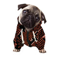 Brick Red Python Snakeskin Print Dog Zip Up Hoodie