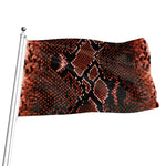 Brick Red Python Snakeskin Print Flag