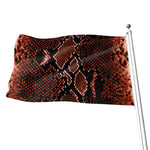 Brick Red Python Snakeskin Print Flag