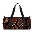 Brick Red Python Snakeskin Print Gym Bag