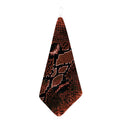 Brick Red Python Snakeskin Print Hand Towel