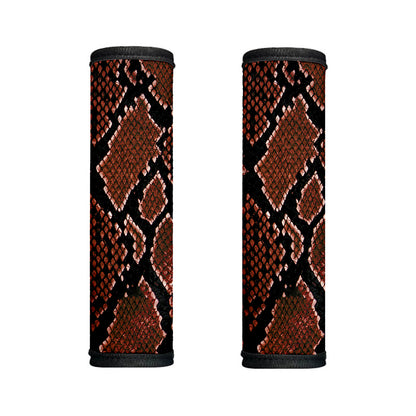 Brick Red Python Snakeskin Print Handle Covers