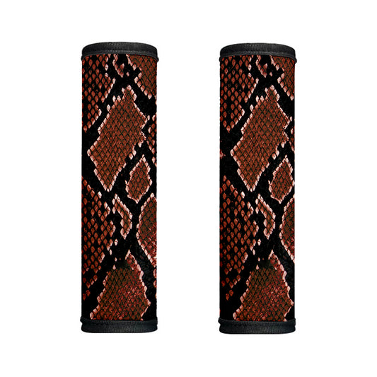 Brick Red Python Snakeskin Print Handle Covers