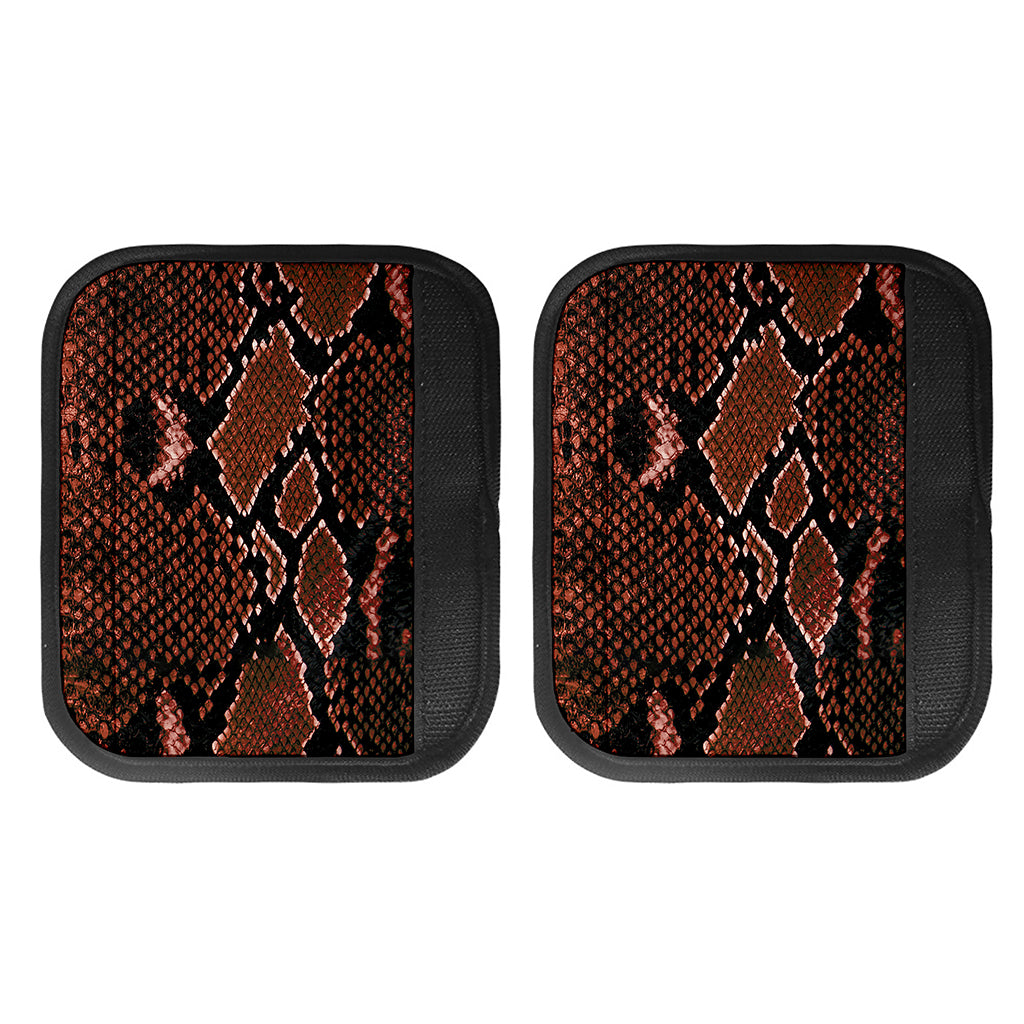 Brick Red Python Snakeskin Print Handle Covers