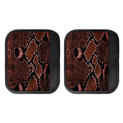 Brick Red Python Snakeskin Print Handle Covers