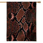 Brick Red Python Snakeskin Print House Flag