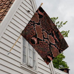 Brick Red Python Snakeskin Print House Flag