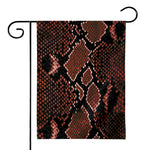 Brick Red Python Snakeskin Print House Flag