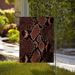 Brick Red Python Snakeskin Print House Flag