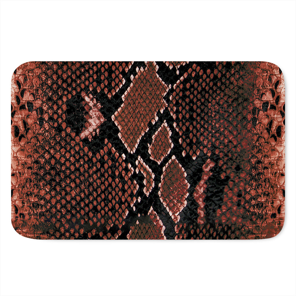 Brick Red Python Snakeskin Print Indoor Door Mat