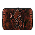 Brick Red Python Snakeskin Print Laptop Sleeve
