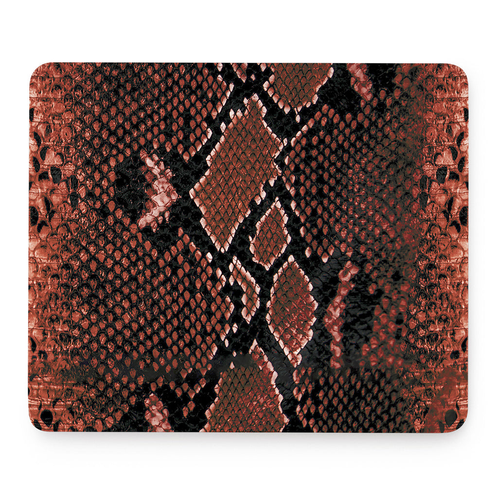 Brick Red Python Snakeskin Print Mouse Pad