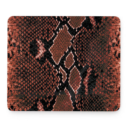 Brick Red Python Snakeskin Print Mouse Pad