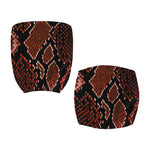 Brick Red Python Snakeskin Print Office Chair Cover