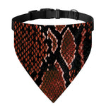 Brick Red Python Snakeskin Print Over The Collar Dog Bandana