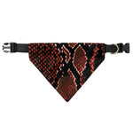 Brick Red Python Snakeskin Print Over The Collar Dog Bandana
