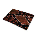 Brick Red Python Snakeskin Print Pet Cooling Mat Cover