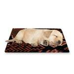 Brick Red Python Snakeskin Print Pet Cooling Mat Cover