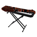 Brick Red Python Snakeskin Print Piano Keyboard Cover