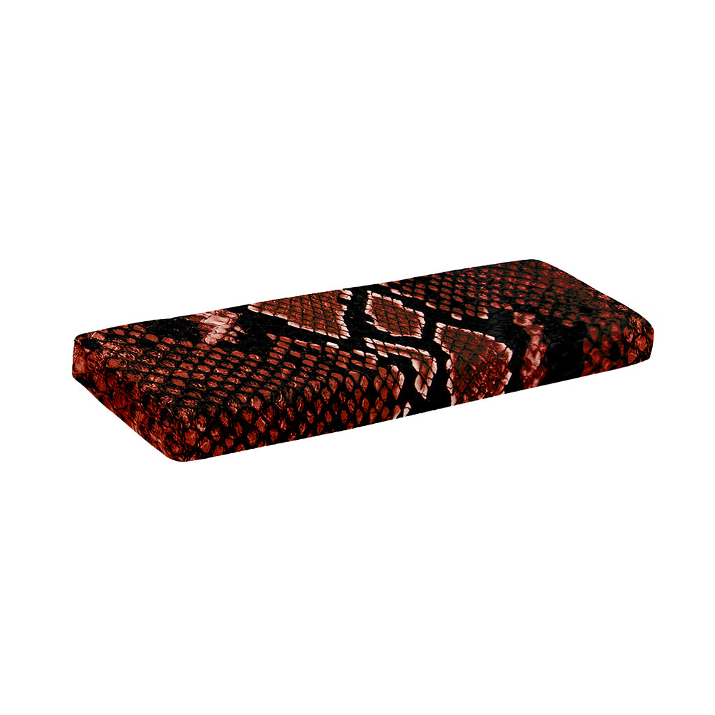 Brick Red Python Snakeskin Print Piano Keyboard Cover