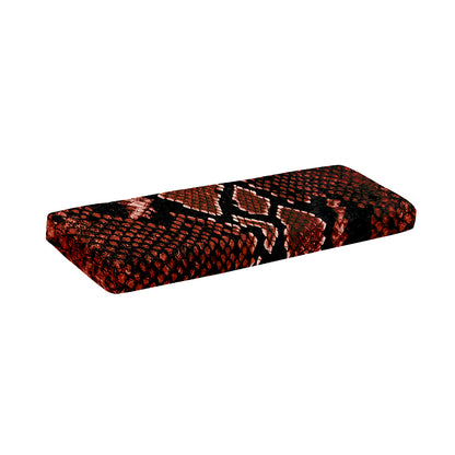 Brick Red Python Snakeskin Print Piano Keyboard Cover