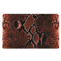 Brick Red Python Snakeskin Print Polyester Doormat