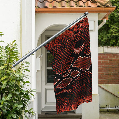 Brick Red Python Snakeskin Print Polyester Flag